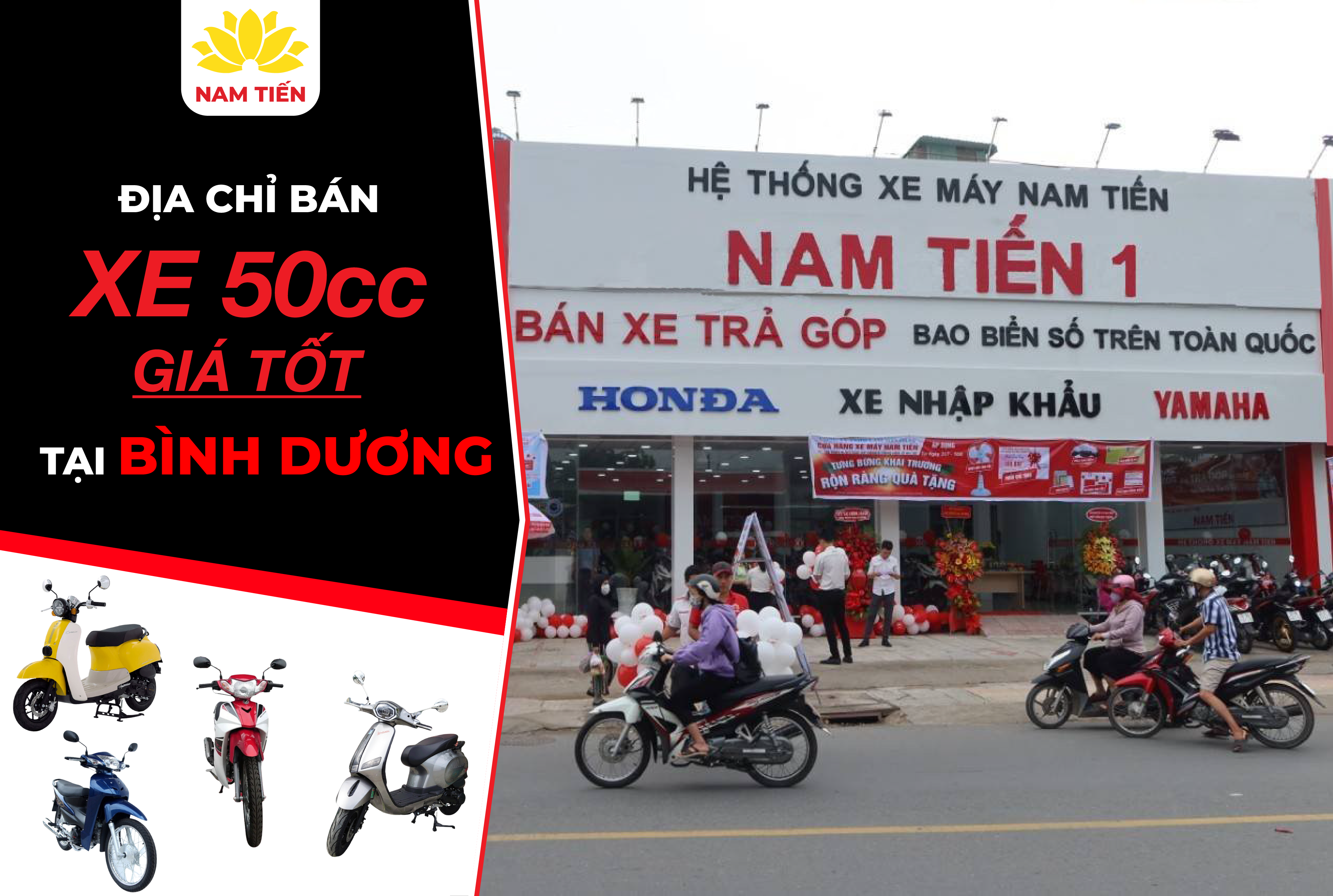 Địa chỉ bán xe 50cc giá tốt tại Bình Dương