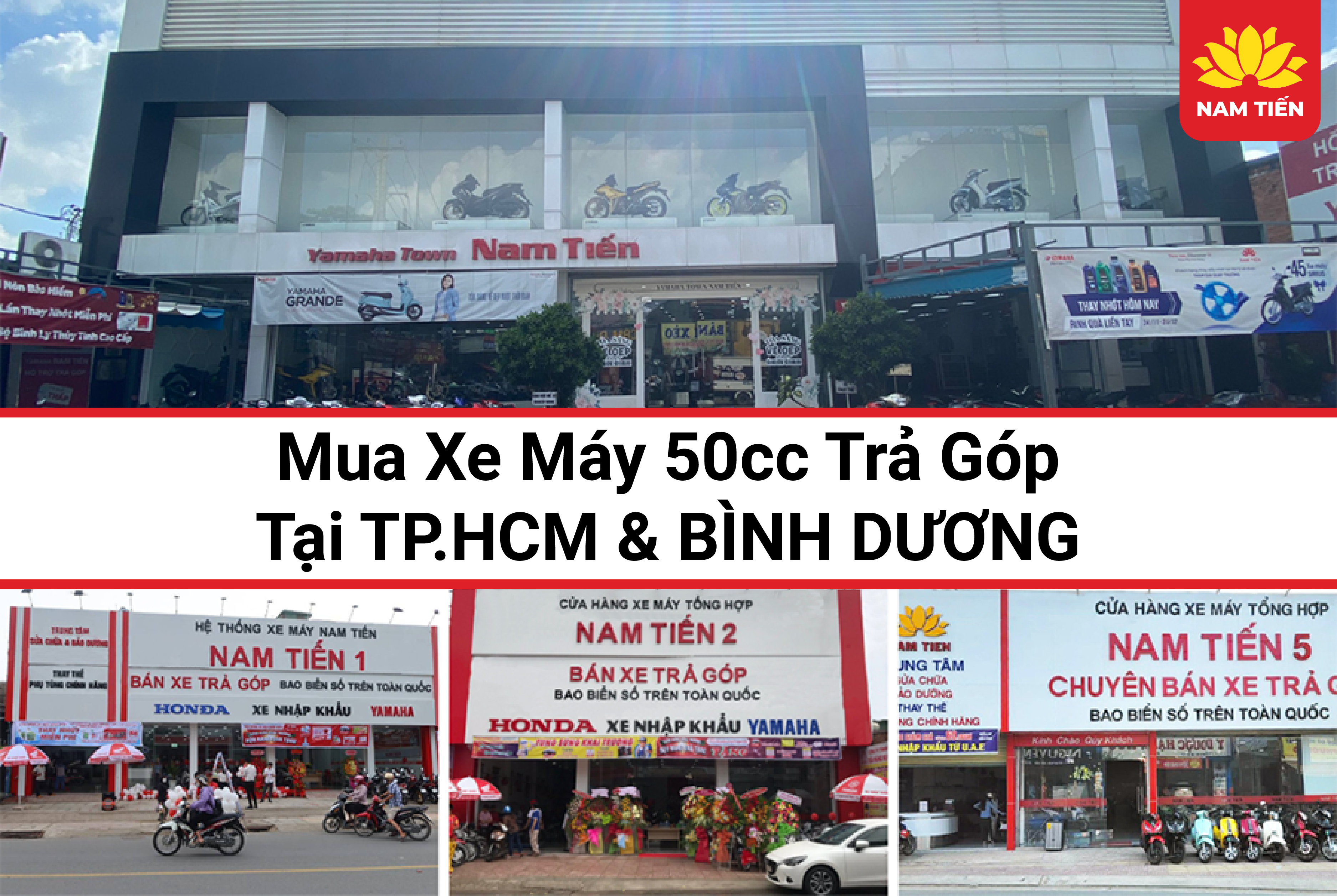 Mua xe máy 50cc trả góp tại TP HCM, Bình Dương