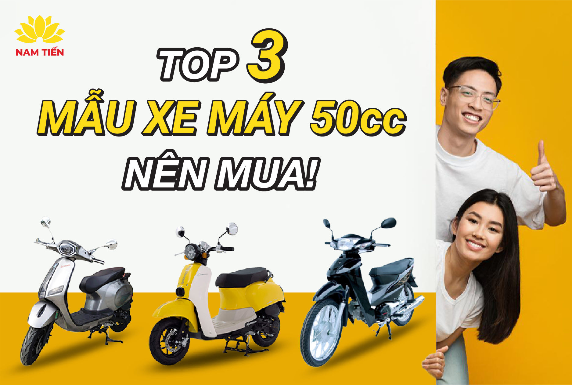 Top 3 mẫu xe 50cc nên mua