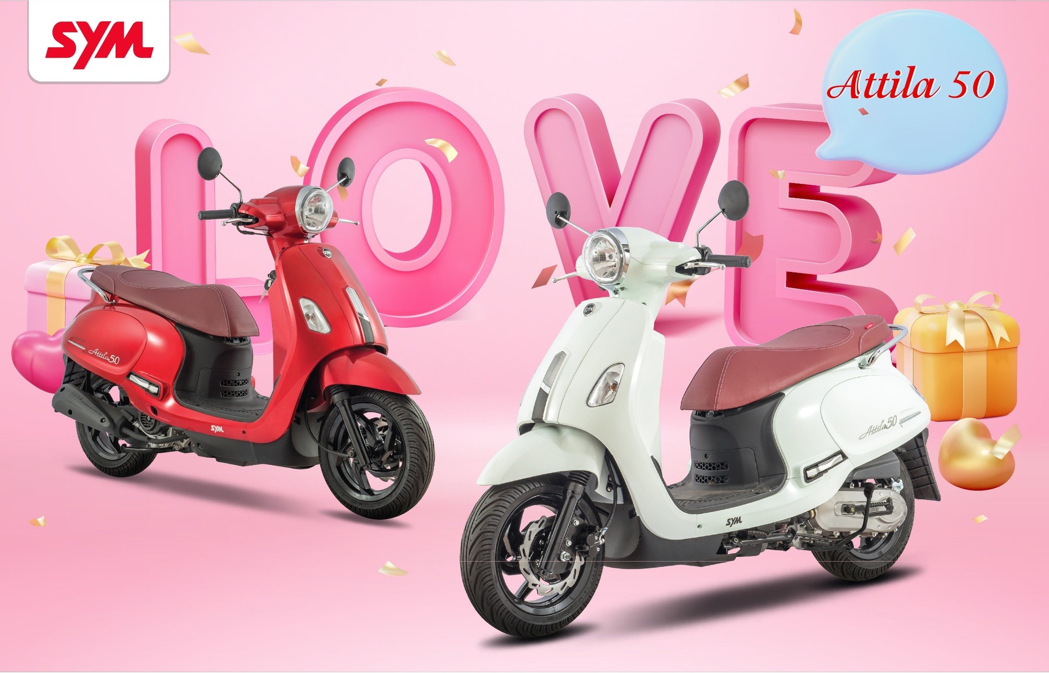 Màu sắc xe tay ga 50cc Attila SYM