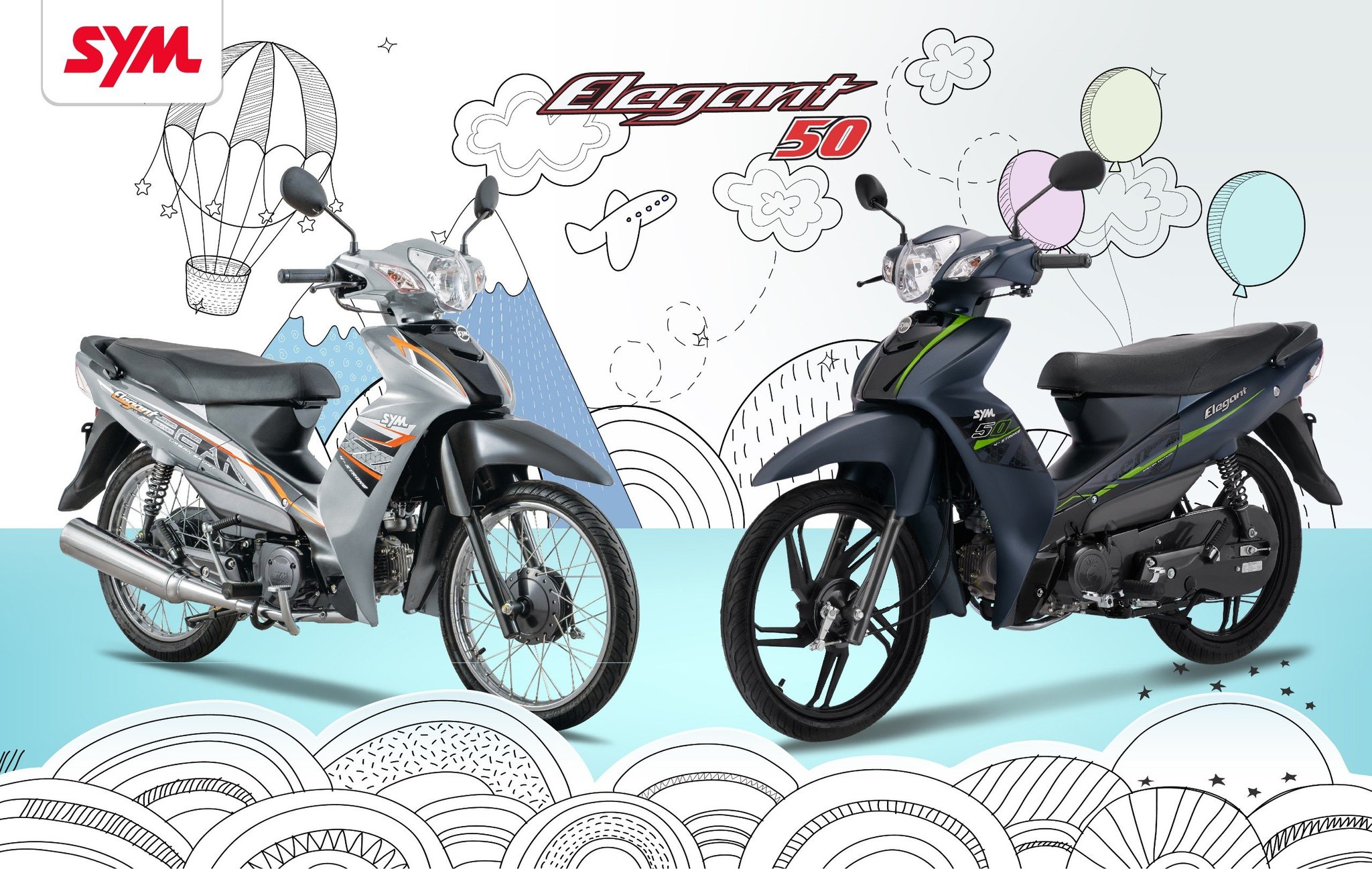 Giá xe 50cc SYM Elegant mới nhất hiện nay