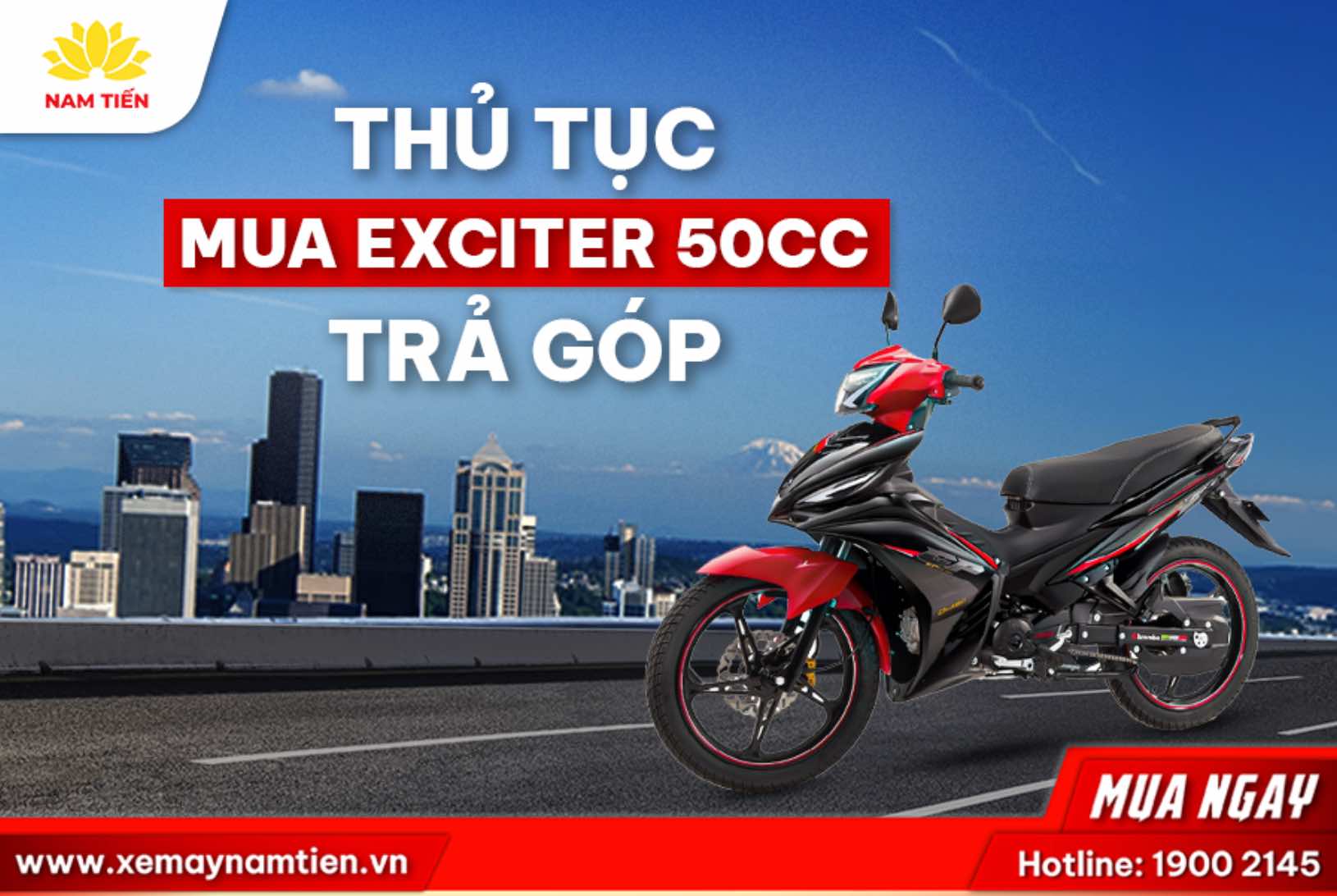 Thủ tục mua Exciter 50cc trả góp